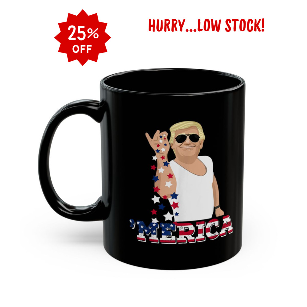 Seasoning 'MERICA Trump - Ceramic Mug (Black, 11oz)